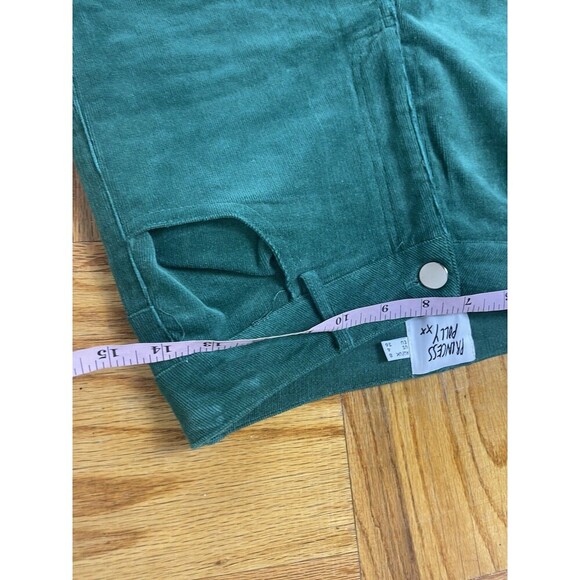 Princess Polly Nadia Corduroy Flare Pant US 0 Green Solid High Rise Holiday NEW - Picture 6 of 8